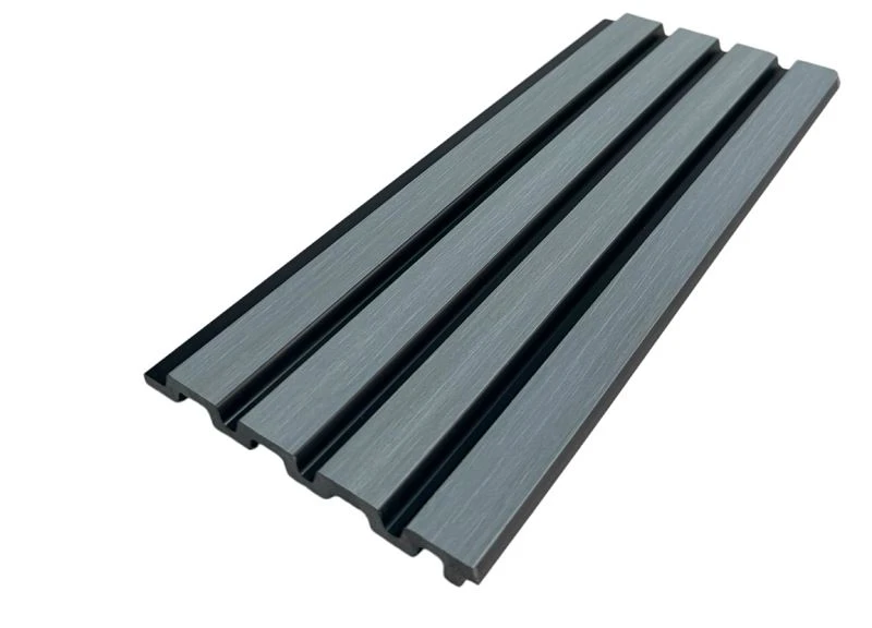 Vysoko kvalitný sivý nástenný panel PS 3D drážkovaný dekoratívny obklad stien pre moderný interiérový dizajn